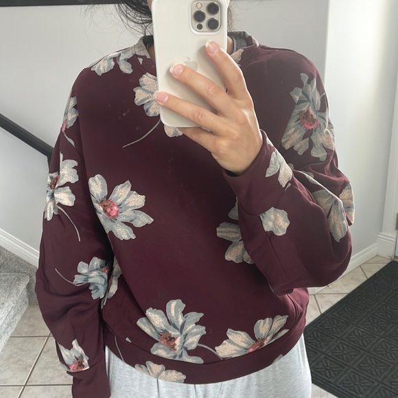 Mellò Day Floral crewneck with balloon sleeves - Picture 6 of 6